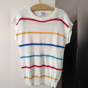 Vintage Striped Acrylic Lightweight Sweater